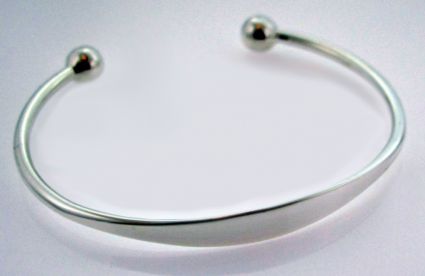 Sterling Silver Baby and Small Child Torque Bangle With Optional Engraving