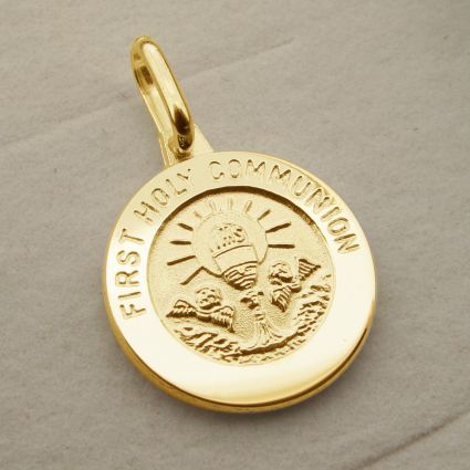 9ct Yellow Gold Plated Holy Communion Pendant 
