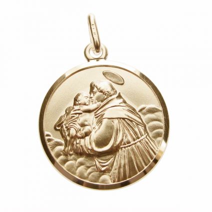 9ct Yellow Gold Plated St Anthony Medal 