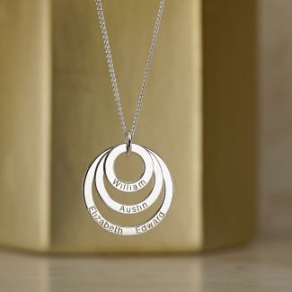 Triple Disc Family Necklace