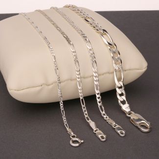 Sterling Silver Figaro Chain 
