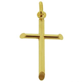 9ct Solid Yellow Gold Cross Pendant 