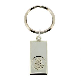 Sterling Silver Large St Christopher Ingot Keyring With Travellers Prayer and Optional Engraving