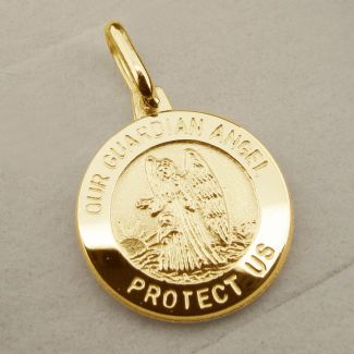 9ct Yellow Gold Plated Guardian Angel Pendant
