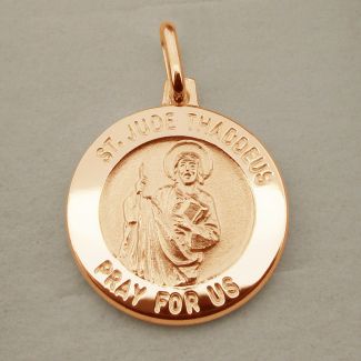 9ct Rose Gold Plated St Jude Thaddeus Medal 