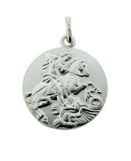 Sterling Silver Reversible St George Pendant