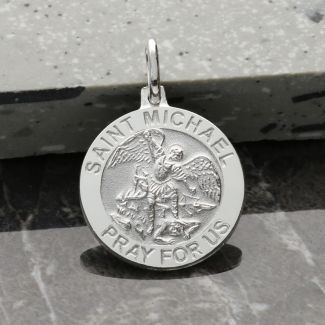 Sterling Silver St Michael Medal 